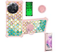 bojioderf Custodia Comaptibile per TCL 60R 60 R 5G Case Custodia [ con 9H HD Vetro Temperato] Cover Supporto PC + Silicone JSF-YL