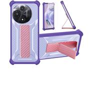 bojioderf Custodia Comaptibile per TCL 60R 60 R 5G Cover Custodia Case Ibrida [con Protezione dello Schermo in Vetro temperato] [Supporto Magnetico Pieghevole] Viola