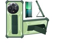 bojioderf Custodia Comaptibile per TCL 60R 60 R 5G Cover Custodia Case Ibrida [con Protezione dello Schermo in Vetro temperato] [Supporto Magnetico Pieghevole] Verde