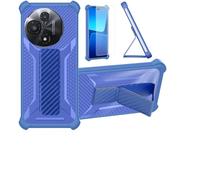bojioderf Custodia Comaptibile per TCL 60R 60 R 5G Cover Custodia Case Ibrida [con Protezione dello Schermo in Vetro temperato] [Supporto Magnetico Pieghevole] Blu