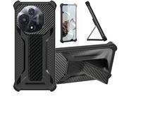 bojioderf Custodia Comaptibile per TCL 60R 60 R 5G Cover Custodia Case Ibrida [con Protezione dello Schermo in Vetro temperato] [Supporto Magnetico Pieghevole] Nero