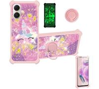 bojioderf Custodia Comaptibile per Tecno Spark Go 2 Case Custodia [ con 9H HD Vetro Temperato] Cover Supporto PC + Silicone JSF-DJS