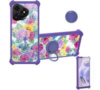 bojioderf Custodia Comaptibile per Ulefone Note 19 PRO Case Custodia [ con 9H HD Vetro Temperato] Cover Supporto PC + Silicone IMDZ-HUA1