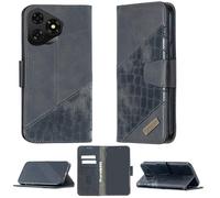bojioderf Custodia Comaptibile per Ulefone Note 19 PRO Case Custodia Cover Supporto Premium in PU [ con 9H HD Vetro Temperato] BF04 Black