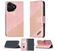 bojioderf Custodia Comaptibile per Ulefone Note 19 PRO Case Custodia Cover Supporto Premium in PU [ con 9H HD Vetro Temperato] BF04 Pink