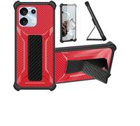 bojioderf Custodia Comaptibile per Umidigi G9 5g Coque Custodia Case Ibrida [Con protezione dello schermo in vetro temperato] [supporto magnetico pieghevole] Rosa