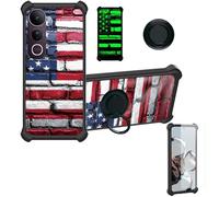 bojioderf Custodia Comaptibile per Vivo V50 Lite 5G Case Custodia [ con 9H HD Vetro Temperato] Cover Supporto PC + Silicone YGH-GQ