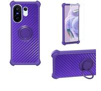 bojioderf Custodia Comaptibile per Vivo X200 Fe V2505 V2503 Case Custodia [ con 9H HD Vetro Temperato] Cover Supporto PC + Silicone TZZH-ZI