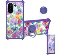 bojioderf Custodia Comaptibile per Vivo X200 Fe V2505 V2503 Case Custodia [ con 9H HD Vetro Temperato] Cover Supporto PC + Silicone IMDZ-HUA1