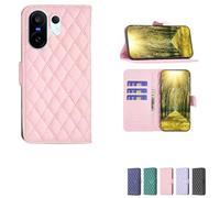 bojioderf Custodia Comaptibile per Vivo X200 Fe V2505 V2503 Case Custodia Cover Supporto Premium in PU [ con 9H HD Vetro Temperato] XXF Pink