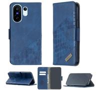 bojioderf Custodia Comaptibile per Vivo X200 Fe V2505 V2503 Case Custodia Cover Supporto Premium in PU [ con 9H HD Vetro Temperato] BF04 Blue