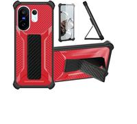 bojioderf Custodia Comaptibile per Vivo X200 Fe V2505 V2503 Cover Custodia Case Ibrida [con Protezione dello Schermo in Vetro temperato] [Supporto Magnetico Pieghevole] Rosa