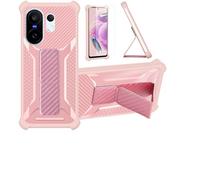 bojioderf Custodia Comaptibile per Vivo X200 Fe V2505 V2503 Cover Custodia Case Ibrida [con Protezione dello Schermo in Vetro temperato] [Supporto Magnetico Pieghevole] Rose