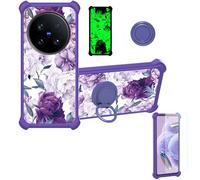 bojioderf Custodia Comaptibile per Vivo X200 Ultra V2454Da V2454A Case Custodia [ con 9H HD Vetro Temperato] Cover Supporto PC + Silicone YGZ-ZSH