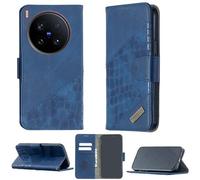 bojioderf Custodia Comaptibile per Vivo X200 Ultra V2454Da V2454A Case Custodia Cover Supporto Premium in PU [ con 9H HD Vetro Temperato] BF04 Blue