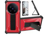 bojioderf Custodia Comaptibile per Vivo X200 Ultra V2454Da V2454A Cover Custodia Case Ibrida [con Protezione dello Schermo in Vetro temperato] [Supporto Magnetico Pieghevole] Rosa