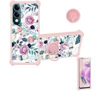 bojioderf Custodia Comaptibile per Vivo Y04E Case Custodia [ con 9H HD Vetro Temperato] Cover Supporto PC + Silicone IMDF-HUA3