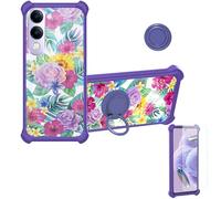 bojioderf Custodia Comaptibile per Vivo Y04S Case Custodia [ con 9H HD Vetro Temperato] Cover Supporto PC + Silicone IMDZ-HUA1