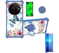 bojioderf Custodia Comaptibile per Zte Blade A76 5G Case Custodia [ con 9H HD Vetro Temperato] Cover Supporto PC + Silicone YGL-LHD