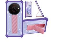 bojioderf Custodia Comaptibile per Zte Blade A76 5G Cover Custodia Case Ibrida [con Protezione dello Schermo in Vetro temperato] [Supporto Magnetico Pieghevole] Viola