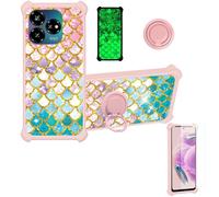 bojioderf Custodia Comaptibile per ZTE Blade V60 Vita Case Custodia [ con 9H HD Vetro Temperato] Cover Supporto PC + Silicone JSF-YL