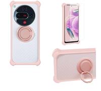 bojioderf Custodia Comaptibile per ZTE Nubia Focus 2 5G Case Custodia [ con 9H HD Vetro Temperato] Cover Supporto PC + Silicone CSKB-FEN