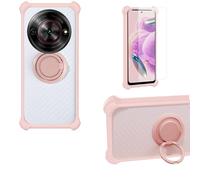 bojioderf Custodia Comaptibile per Zte Nubia Focus Z2455 Case Custodia [ con 9H HD Vetro Temperato] Cover Supporto PC + Silicone CSKB-FEN