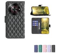 bojioderf Custodia Comaptibile per Zte Nubia Focus Z2455 Case Custodia Cover Supporto Premium in PU [ con 9H HD Vetro Temperato] XXF Black