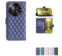 bojioderf Custodia Comaptibile per Zte Nubia Focus Z2455 Case Custodia Cover Supporto Premium in PU [ con 9H HD Vetro Temperato] XXF Blue