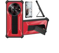 bojioderf Custodia Comaptibile per Zte Nubia Focus Z2455 Cover Custodia Case Ibrida [con Protezione dello Schermo in Vetro temperato] [Supporto Magnetico Pieghevole] Rosa