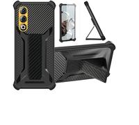bojioderf Custodia Comaptibile per Zte Nubia Neo 3 GT 5g Z2465n Cover Custodia Case Ibrida [con Protezione dello Schermo in Vetro temperato] [Supporto Magnetico Pieghevole] Nero