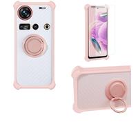 bojioderf Custodia Comaptibile per Zte Nubia Z70S Ultra Nx737J Case Custodia [ con 9H HD Vetro Temperato] Cover Supporto PC + Silicone CSKB-FEN