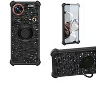 bojioderf Custodia Comaptibile per Zte Nubia Z70S Ultra Nx737J Case Custodia [ con 9H HD Vetro Temperato] Cover Supporto PC + Silicone TZZH-Hei