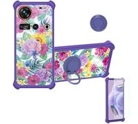 bojioderf Custodia Comaptibile per Zte Nubia Z70S Ultra Nx737J Case Custodia [ con 9H HD Vetro Temperato] Cover Supporto PC + Silicone IMDZ-HUA1