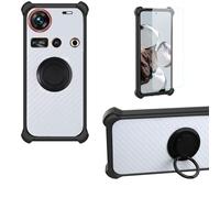 bojioderf Custodia Comaptibile per Zte Nubia Z70S Ultra Nx737J Case Custodia [ con 9H HD Vetro Temperato] Cover Supporto PC + Silicone CSKB-Hei