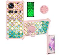 bojioderf Custodia Comaptibile per Zte Nubia Z70S Ultra Nx737J Case Custodia [ con 9H HD Vetro Temperato] Cover Supporto PC + Silicone JSF-YL