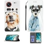 bojioderf Custodia Comaptibile per Zte Nubia Z70S Ultra Nx737J Case Custodia Cover Supporto Premium in PU [ con 9H HD Vetro Temperato] CPT52