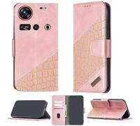 bojioderf Custodia Comaptibile per Zte Nubia Z70S Ultra Nx737J Case Custodia Cover Supporto Premium in PU [ con 9H HD Vetro Temperato] BF04 Pink