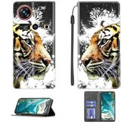 bojioderf Custodia Comaptibile per Zte Nubia Z70S Ultra Nx737J Case Custodia Cover Supporto Premium in PU [ con 9H HD Vetro Temperato] CPT40