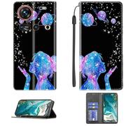 bojioderf Custodia Comaptibile per Zte Nubia Z70S Ultra Nx737J Case Custodia Cover Supporto Premium in PU [ con 9H HD Vetro Temperato] CPT41
