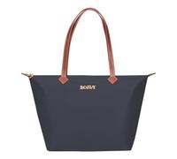 BOJLY Borsa Donna Tote Grandi Capacità Impermeabile con Zip - Pieghevole e Leggera per Lavoro, Ufficio, Spesa, Scuola e Viaggio - Moda Semplice e Pratica（Blu Marino）