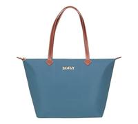 BOJLY Borsa tote impermeabile di grande capacità, da donna, pieghevole, riutilizzabile, per viaggi, scuola e lavoro, borsa a tracolla leggera e ripiegabile (blu pavone)