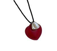 Bokcztml Collana unisex con ciondolo a corda intrecciata con simbolo dell'amore, catena morbida e delicata, gioielli delicati per tutti i giorni, Misura unica, come descritto, come descritto