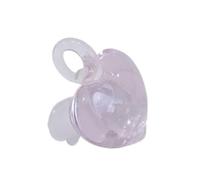 Bokcztml Elegante ciondolo a forma di cuore alato in vetro fatto a mano per collana portachiavi borsa decorazione portachiavi catena telefono accessori fatti a mano ala di vetro ciondolo collana cuore