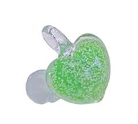 Bokcztml Elegante ciondolo a forma di cuore alato in vetro fatto a mano per collana portachiavi borsa decorazione portachiavi catena telefono accessori fatti a mano ala di vetro ciondolo collana cuore