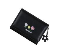 Bokcztml Semplice borsa corta porta carte portafoglio triplo portafoglio in pelle PU moneta stampa floreale bel cambiamento per quotidiano Trifold stampa floreale borsa portamonete in pelle PU borsa