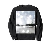 Bokeh Grigio Santa Monica Pier Digital Art Felpa