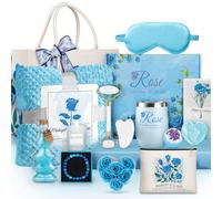 BOKIAVATE Regalo di compleanno per donne, con scritta "Get Well Soon", regalo rilassante per la spa con bicchiere, lussuosa coperta in flanella e borsa in tela, regalo per la festa della mamma per