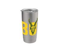 BOKKE Corned Buck Skull Pattern Lekker anteriore e posteriore Bicchiere termico in acciaio inox doppia parete