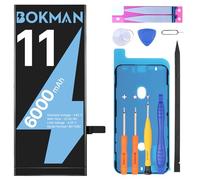 bokman -Batteria per iPhone 11 6000mAh Batteria ad Alta Capacità con Strumenti di Riparazione